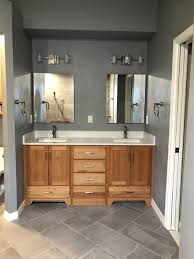 Natural Cherry Double Vanity Cambria