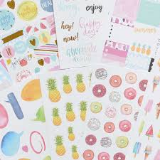 Us 3 82 10 Off Lovedoki 2019 Planner Accessories Hello Summer Stickers Scrapbooking Notebook Decorative Sticker Book Journals Diy Stationery In