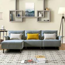 suede l shaped sectional sofa