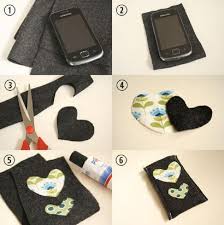 On the back of your patterned paper, trace your phone. Diy Phone Case Felt Cover K4 Craft