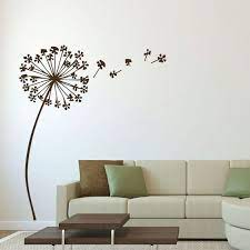 Dandelion Wall Decal With Seeds Flower