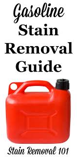 how to remove gasoline stains