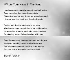 i wrote your name in the sand poem