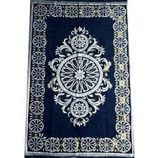 polyester blue indian designer carpet