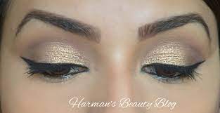 simple gold eye makeup look harman s