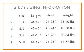 Girls Size Chart Nuu Muu