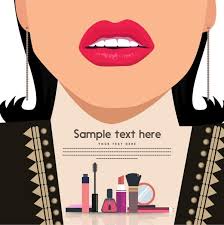 cosmetic promotion banner woman lips