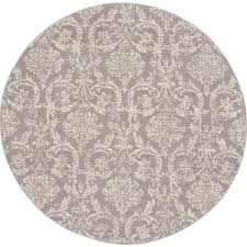 damask traditional round rug
