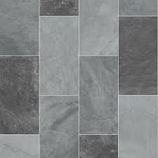 grey stone tile effect vinyl flooring