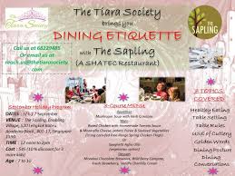dining etiquette with the sapling
