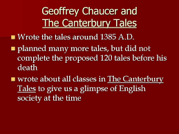 The Canterbury Tales By Geoffrey Chaucer Ppt Download