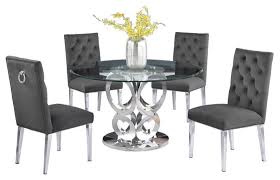 Silver Stainless Steel 5 Piece Dining
