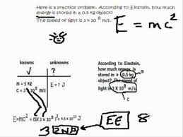 Physics Problem Einstein E Mc2