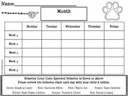 Paw Sitive Cat Or Dog Themed Behavior Clip Chart