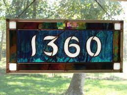 25 Stain Glass House Numbers Ideas