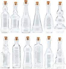 Clear Vintage Glass Bottles With Corks