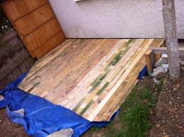 outdoor pallet flooring or deck easy
