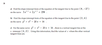 Find The Slope Intercept Form Of The