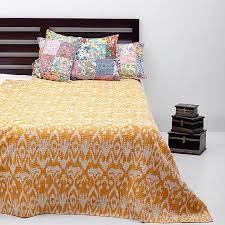 yellow ikat bedspread bedding twin