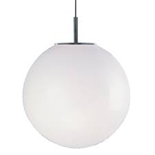 Modern White Opal Glass Glow Ball Globe