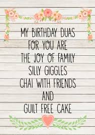 My Birthday Duas For You Card Islamic Birthday Wishes