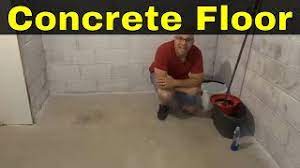how to clean a concrete floor tutorial