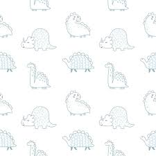 dinosaur cute kids seamless pattern