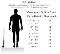 Field Hockey Stick Size Chart Field Hockey Sticks Hockey