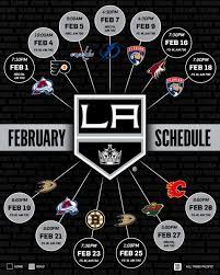 The schedule of February #LAKings games ...