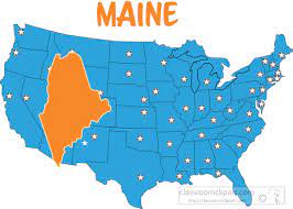 maine state clipart maine map united