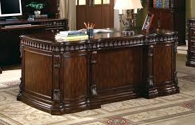 Amazing Dark Brown Large Solid Wood Executive Home Office Desk
