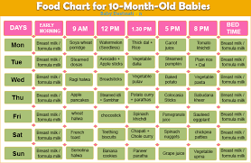 10 Months Baby Food Chart Food Menu With Recipes