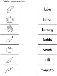 Lembaran kerja mewarna tema kenderaan darat. Bahasa Malaysia Prasekolah Latihan Sayur Sayuran Learning Letters Preschool Preschool Learning Activities School Kids Activities