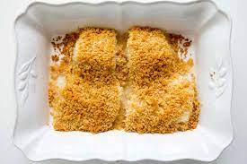 baked cod with ritz er top so