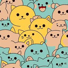 Mobile Meow Cartoon Cat Wallpaper