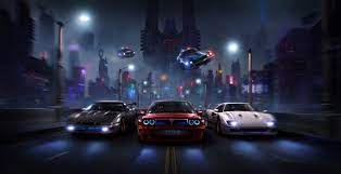 Wallpaper Racers Night Chase Cars