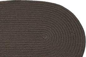 solid dark brown braided rug