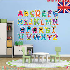 alphabet wall stickers kids nursery