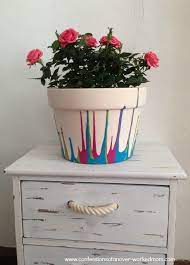 how to paint a ceramic flower pot