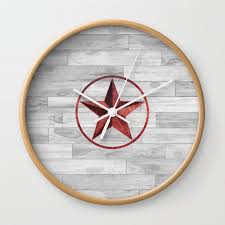 Rustic Western Style Star Red Wall