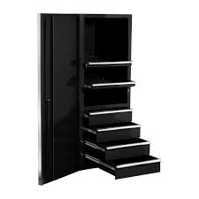 24 inch 4 drawer 3 shelf side cabinet