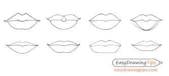 how to draw diffe types of lips