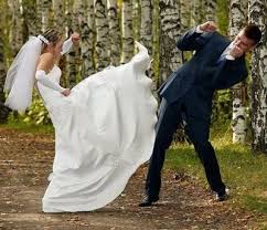 Image result for married couple fighting during wedding
