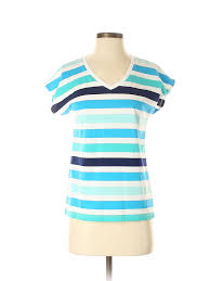 Details About St Johns Bay Women Blue Short Sleeve T Shirt Sm Petite