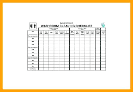 Bathroom Check List Home Chores Schedule Template Free Bathroom