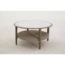 Brown Round Metal Outdoor Coffee Table