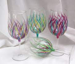 Hand Painted Wine Glasses To Gift On