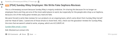 Fake Sephora Reviews