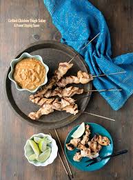grilled en thigh satay with peanut