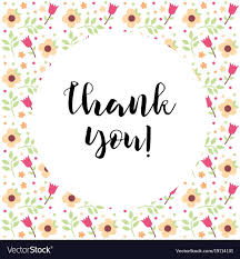 Beautiful Thank You Card With Floral Background
